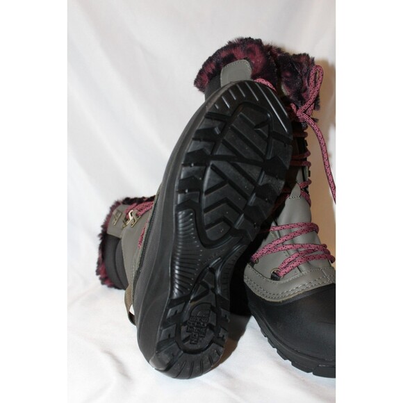 THE NORTH FACE Womens Shellista IV Luxe Waterproof Tall Snow Boots Black Green 7 - Picture 6 of 6